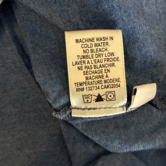 Cloth & Stone Womens S Blue Chambray V Neck Sleeveless Tank Top Casual - Picture 7 of 7